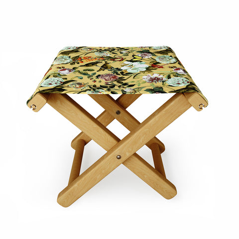 Marta Barragan Camarasa Birds in floral bouquets Folding Stool