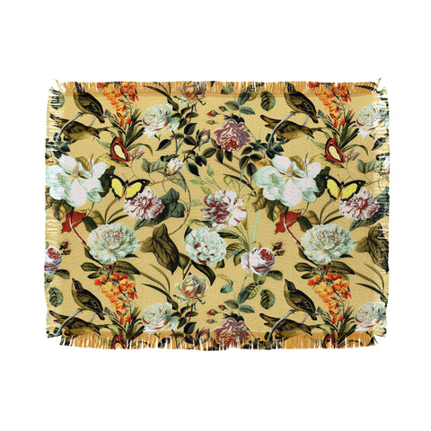 Marta Barragan Camarasa Birds in floral bouquets Throw Blanket