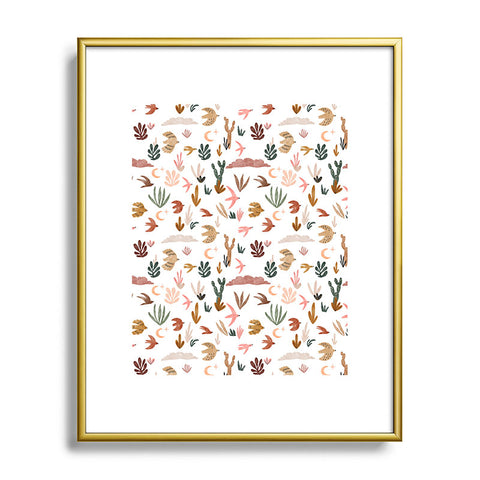 Marta Barragan Camarasa Birds in the desert Metal Framed Art Print