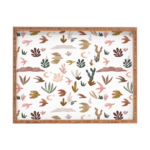 Marta Barragan Camarasa Birds in the desert Rectangular Tray
