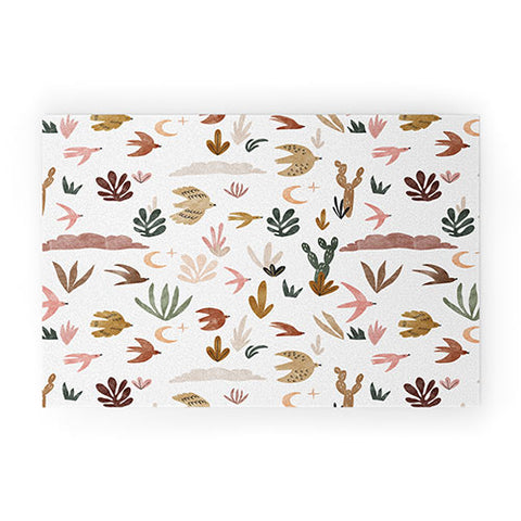 Marta Barragan Camarasa Birds in the desert Welcome Mat