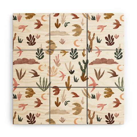 Marta Barragan Camarasa Birds in the desert Wood Wall Mural