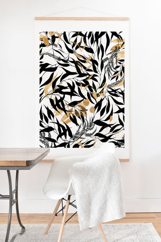 Marta Barragan Camarasa Black and gold nature Art Print And Hanger