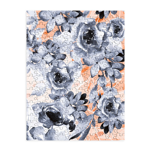Marta Barragan Camarasa Black and white floral Puzzle