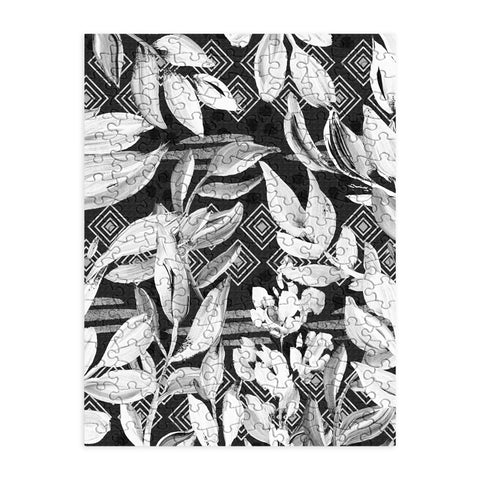 Marta Barragan Camarasa Black and white plants with geometric Puzzle