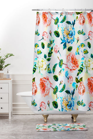 Marta Barragan Camarasa Blooming in spring Shower Curtain And Mat