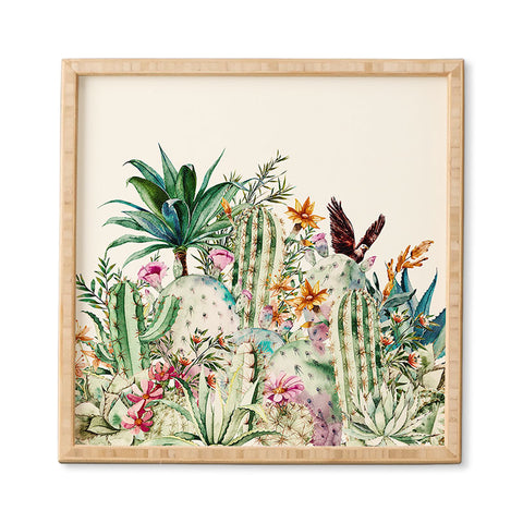 Marta Barragan Camarasa Blooming in the cactus Framed Wall Art