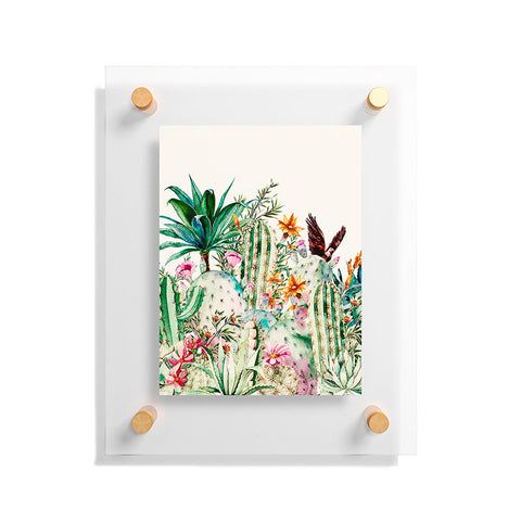 Marta Barragan Camarasa Blooming in the cactus Floating Acrylic Print