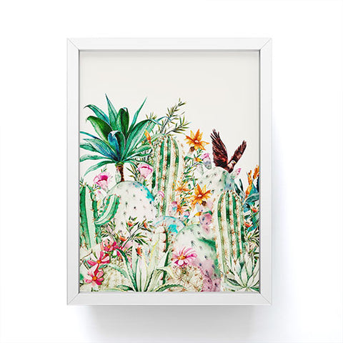 Marta Barragan Camarasa Blooming in the cactus Framed Mini Art Print