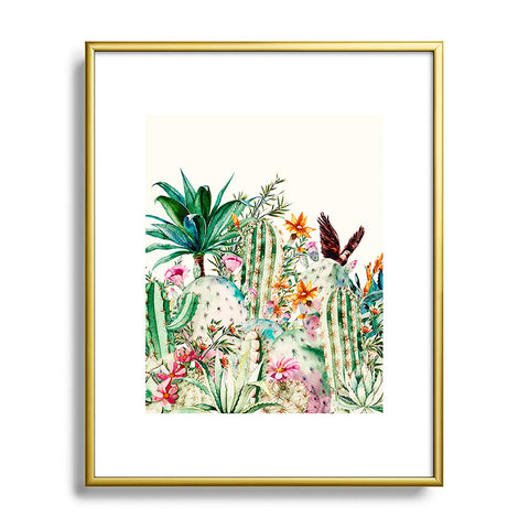 Marta Barragan Camarasa Blooming in the cactus Metal Framed Art Print