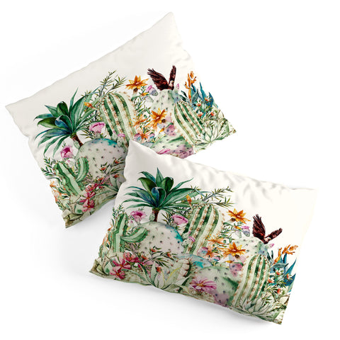 Marta Barragan Camarasa Blooming in the cactus Pillow Shams