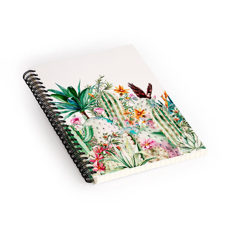 Marta Barragan Camarasa Blooming in the cactus Spiral Notebook