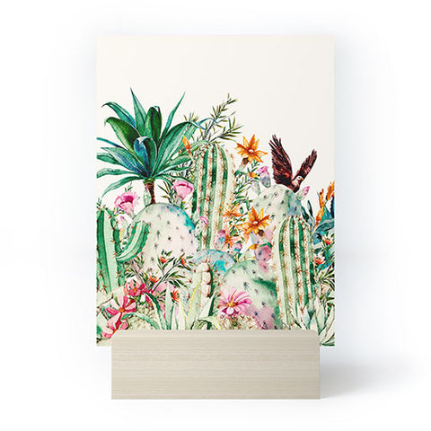 Marta Barragan Camarasa Blooming in the cactus Mini Art Print