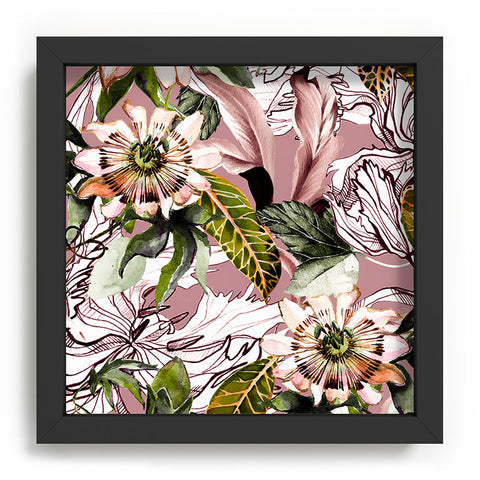Marta Barragan Camarasa Blooming wild botanical paradise Recessed Framing Square
