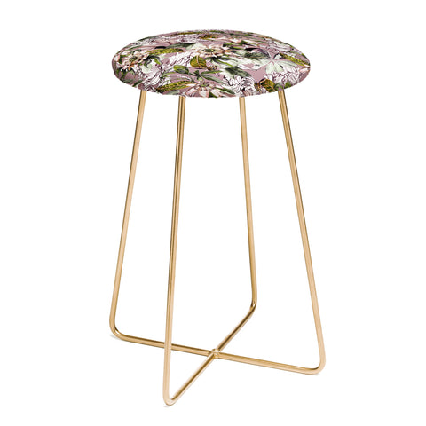 Marta Barragan Camarasa Blooming wild botanical paradise Counter Stool