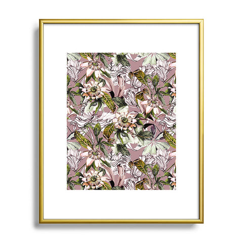 Marta Barragan Camarasa Blooming wild botanical paradise Metal Framed Art Print