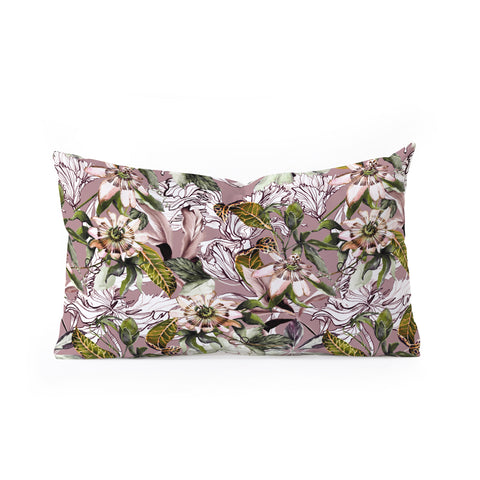 Marta Barragan Camarasa Blooming wild botanical paradise Oblong Throw Pillow