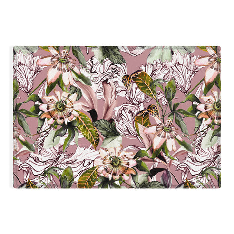 Marta Barragan Camarasa Blooming wild botanical paradise Outdoor Rug