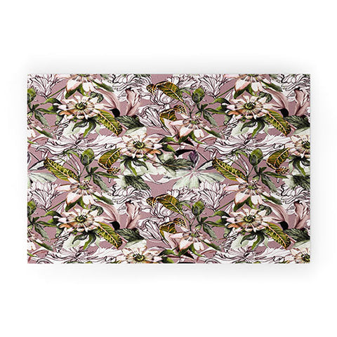 Marta Barragan Camarasa Blooming wild botanical paradise Welcome Mat