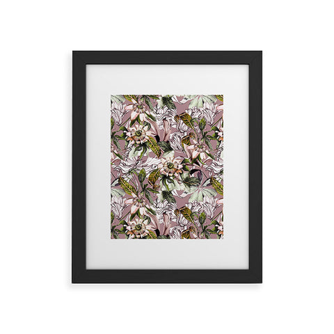 Marta Barragan Camarasa Blooming wild botanical paradise Framed Art Print