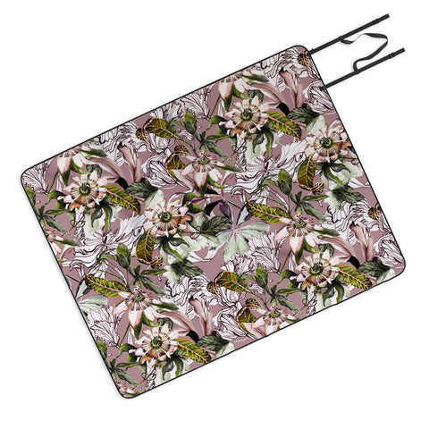 Marta Barragan Camarasa Blooming wild botanical paradise Picnic Blanket