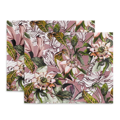Marta Barragan Camarasa Blooming wild botanical paradise Placemat