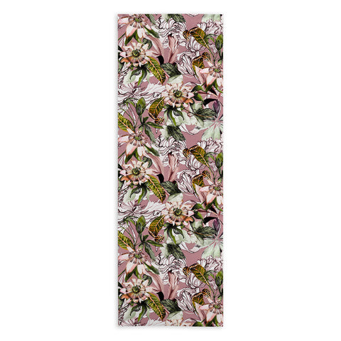Marta Barragan Camarasa Blooming wild botanical paradise Yoga Towel