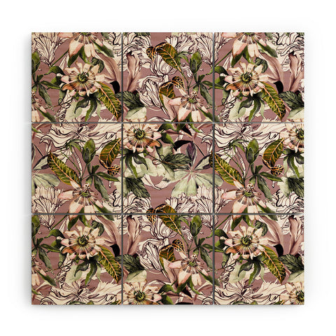Marta Barragan Camarasa Blooming wild botanical paradise Wood Wall Mural