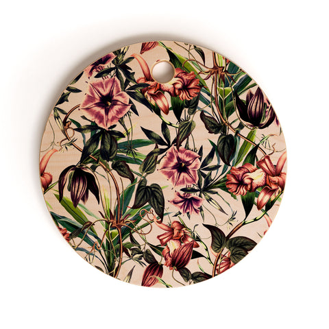 Marta Barragan Camarasa Blooms garden vintage Cutting Board Round