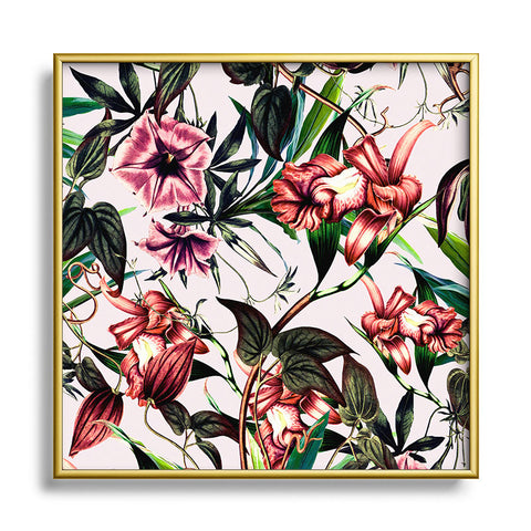 Marta Barragan Camarasa Blooms garden vintage Square Metal Framed Art Print