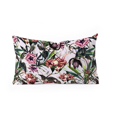 Marta Barragan Camarasa Blooms garden vintage Oblong Throw Pillow