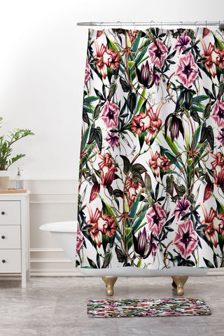 Marta Barragan Camarasa Blooms garden vintage Shower Curtain And Mat