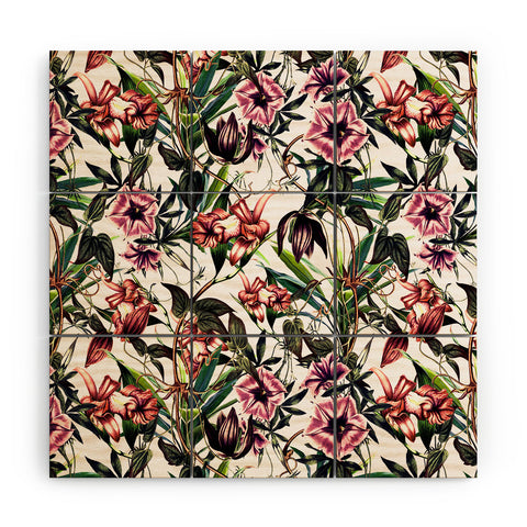 Marta Barragan Camarasa Blooms garden vintage Wood Wall Mural