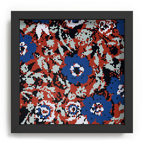 Marta Barragan Camarasa Blue flower stained glass Recessed Framing Square