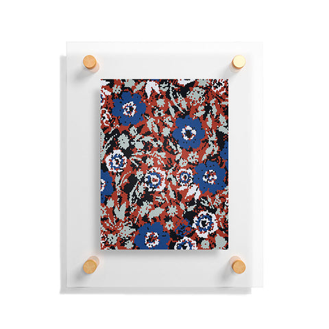 Marta Barragan Camarasa Blue flower stained glass Floating Acrylic Print