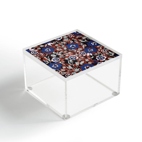 Marta Barragan Camarasa Blue flower stained glass Acrylic Box