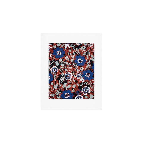 Marta Barragan Camarasa Blue flower stained glass Art Print