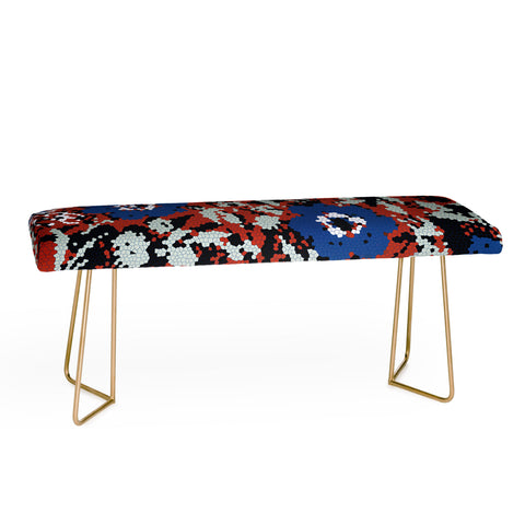 Marta Barragan Camarasa Blue flower stained glass Bench