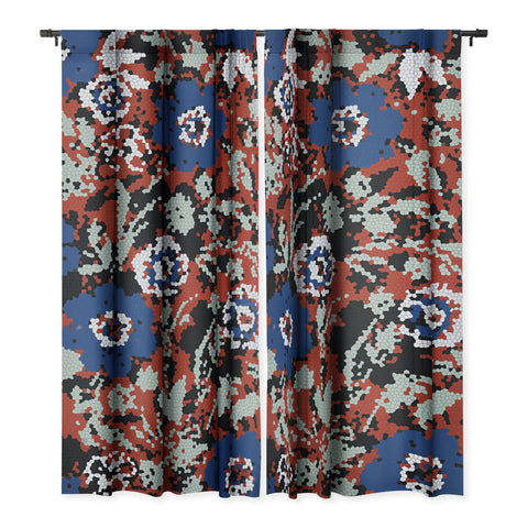 Marta Barragan Camarasa Blue flower stained glass Blackout Non Repeat