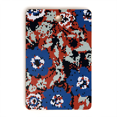 Marta Barragan Camarasa Blue flower stained glass Cutting Board Rectangle