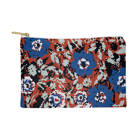 Marta Barragan Camarasa Blue flower stained glass Pouch