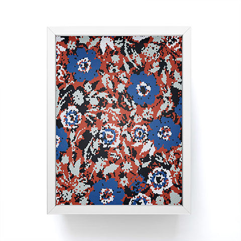 Marta Barragan Camarasa Blue flower stained glass Framed Mini Art Print