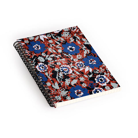 Marta Barragan Camarasa Blue flower stained glass Spiral Notebook