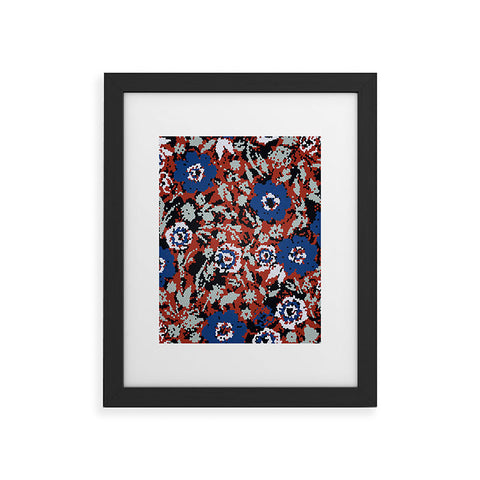 Marta Barragan Camarasa Blue flower stained glass Framed Art Print