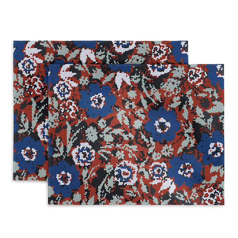 Marta Barragan Camarasa Blue flower stained glass Placemat