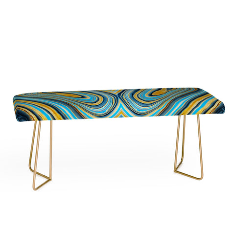 Marta Barragan Camarasa Blue marbled waves Bench