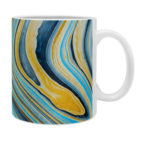 Marta Barragan Camarasa Blue marbled waves Coffee Mug