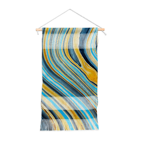 Marta Barragan Camarasa Blue marbled waves Wall Hanging Portrait