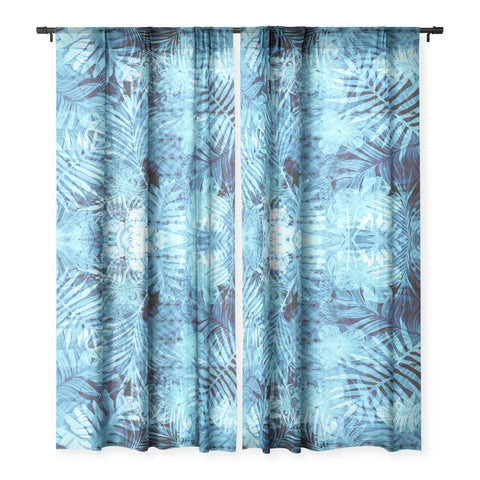 Marta Barragan Camarasa Blue tropical jungle Sheer Non Repeat