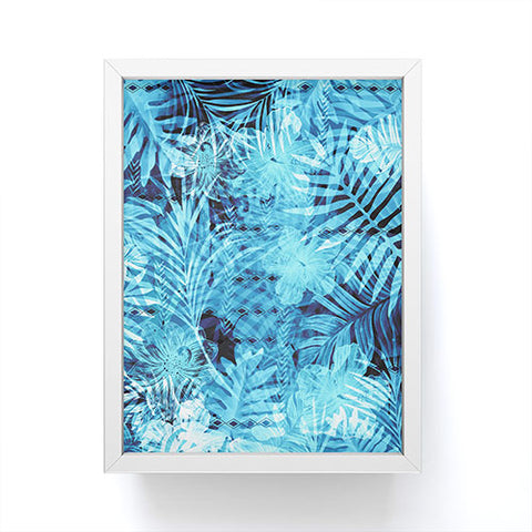 Marta Barragan Camarasa Blue tropical jungle Framed Mini Art Print